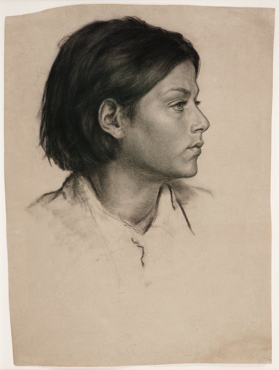 Kopf einer Frau, ca. 1875 von Evelyn De Morgan