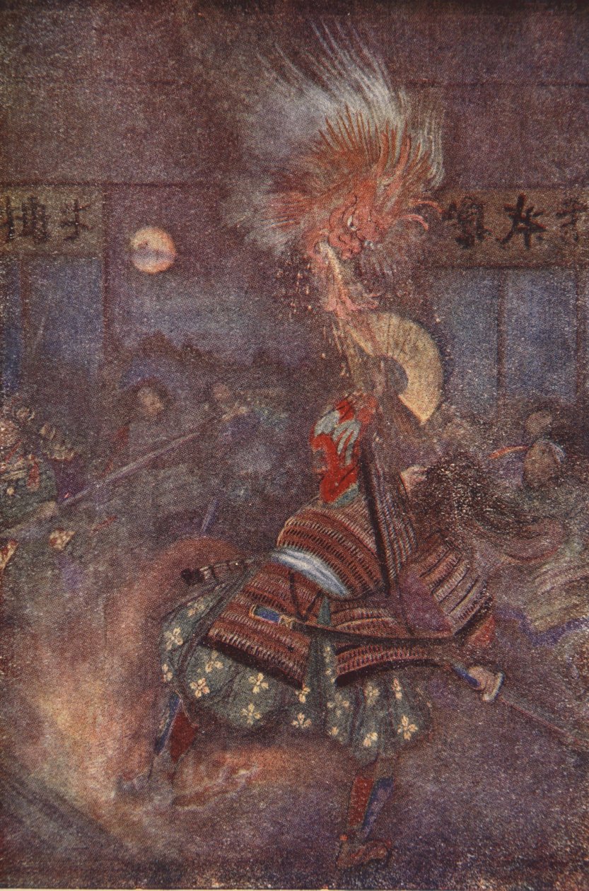 Raiko tötet den Kobold von Oyeyama, Illustration aus 