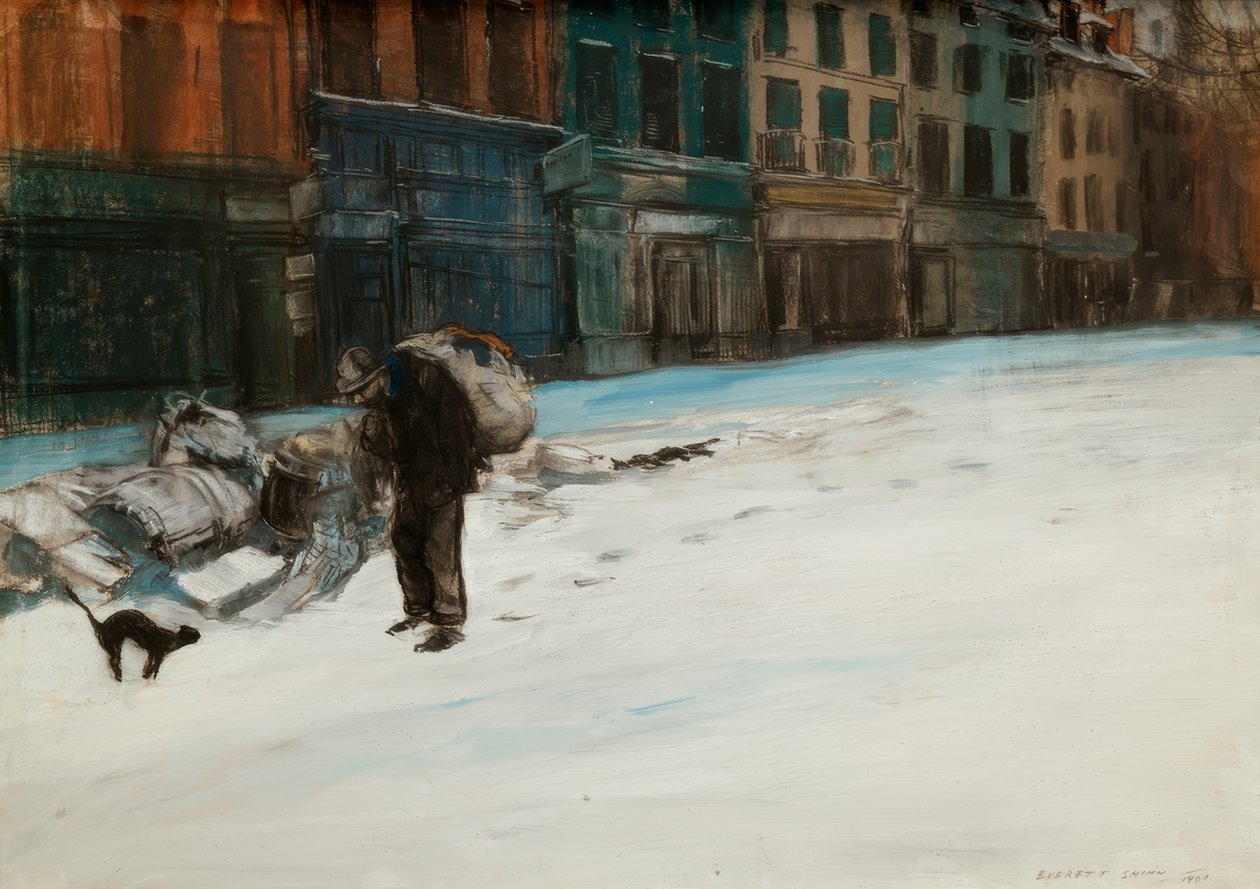 Die müde Stadt (Früh am Morgen, Paris) von Everett Shinn