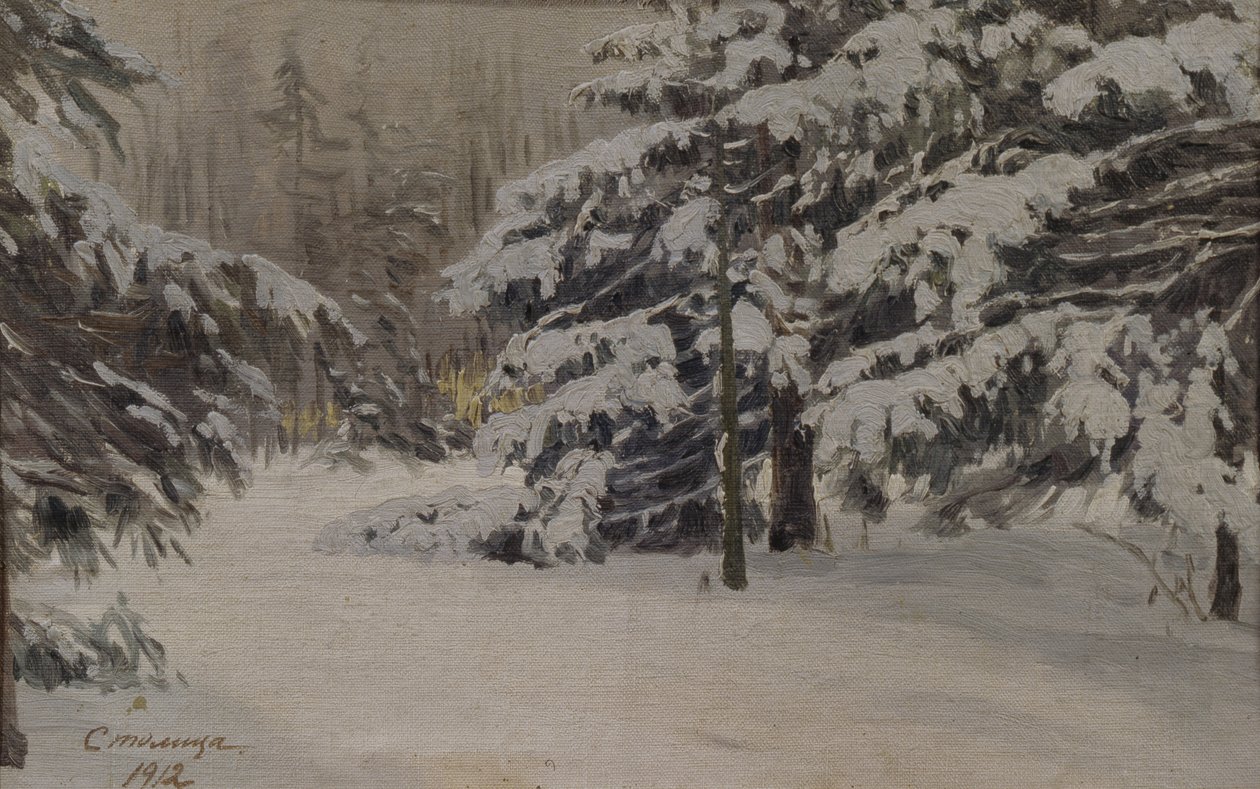 Winter auf den Inseln von Sankt Petersburg, 1912 von Evgeni Ivanovich Stolitsa