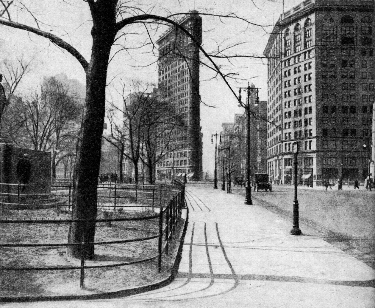 Flatiron Building und Madison Square, New York City, USA, ca. 1930er von Ewing Galloway