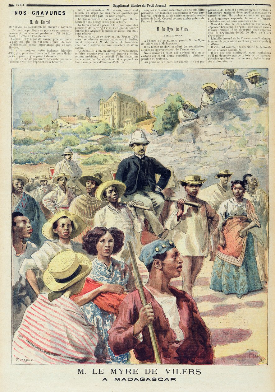 M. le Myre de Vilers in Madagaskar, Illustration aus 