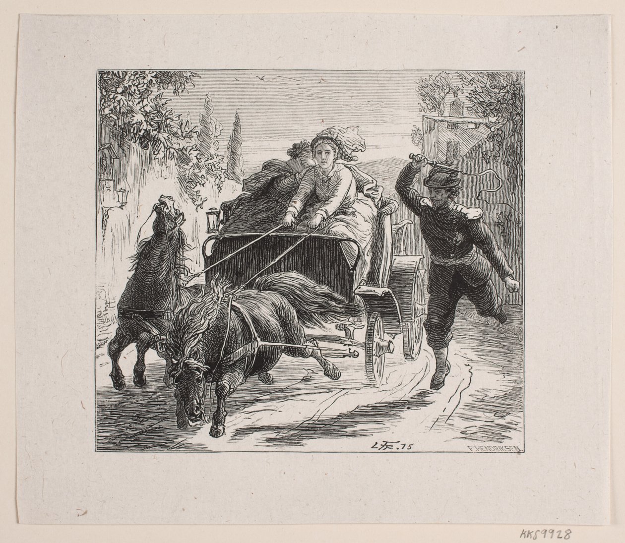 Illustration zu Bjørnstjerne Bjørnson "Eine Skizze aus Italien" von F. Hendriksen