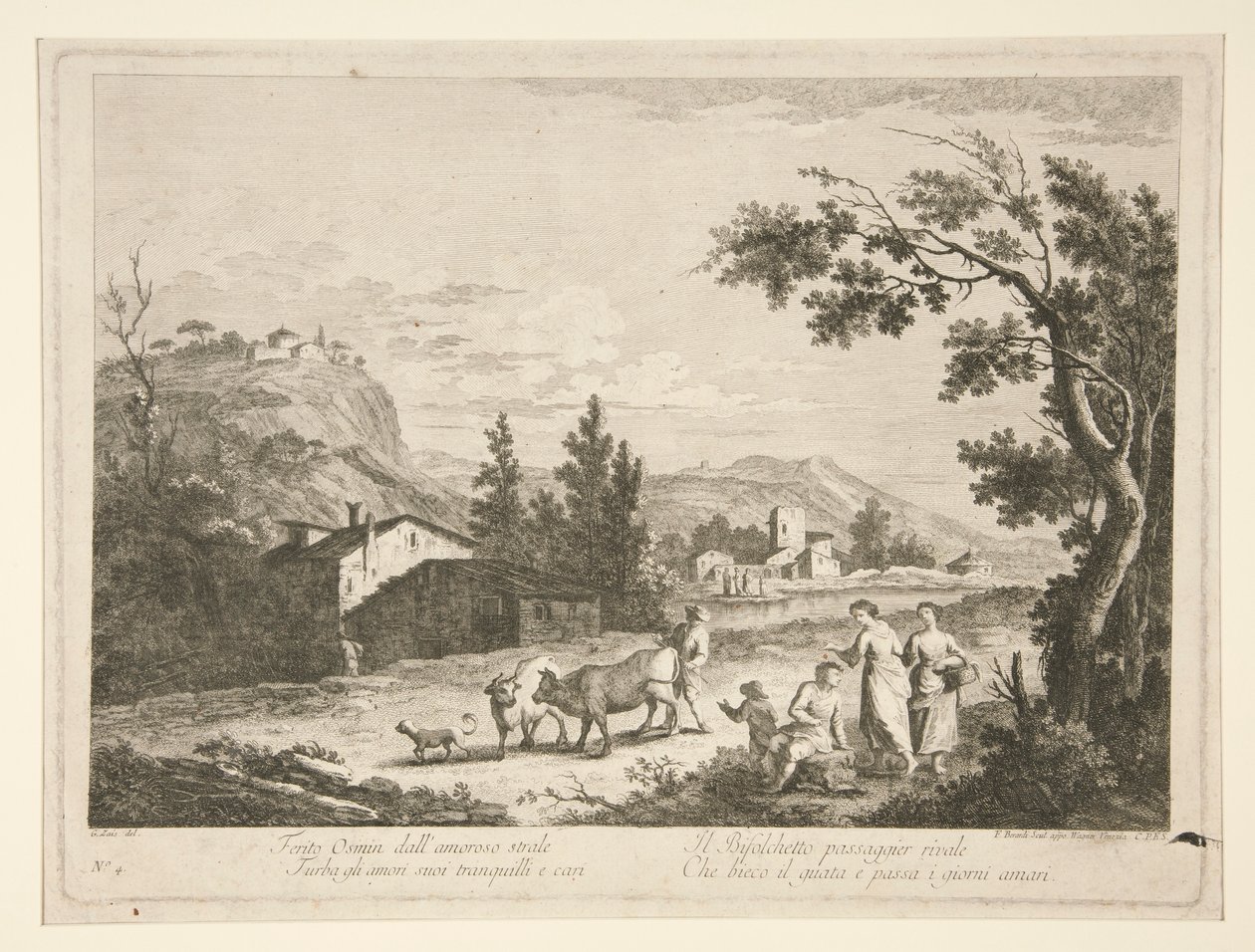 Landschaft mit Ruinen, aus einer Serie von 4 von Fabio Berardi