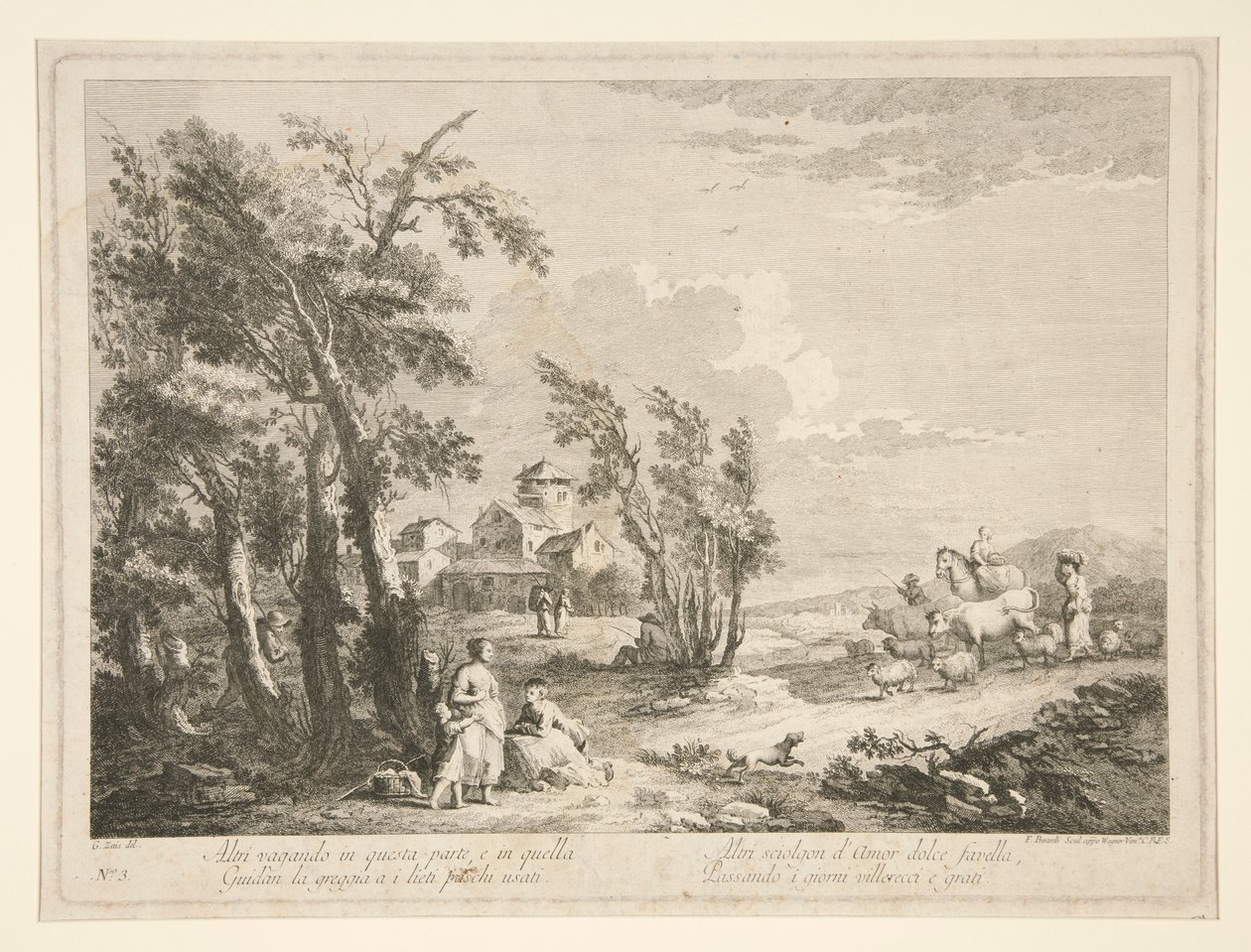 Landschaft mit Ruinen, aus einer Serie von 4 von Fabio Berardi