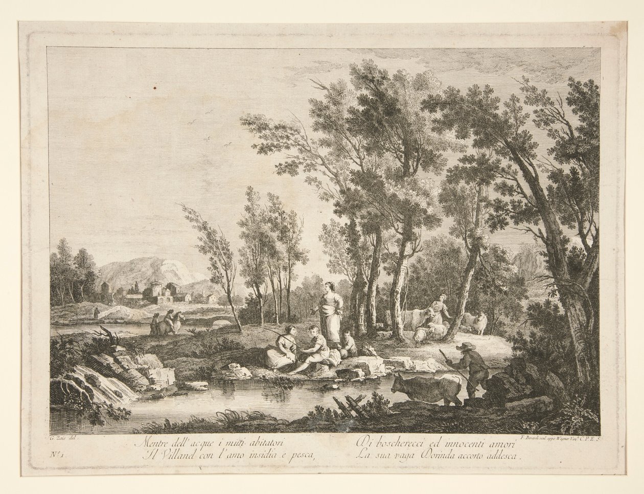 Landschaft mit Ruinen, aus einer Serie von 4 von Fabio Berardi