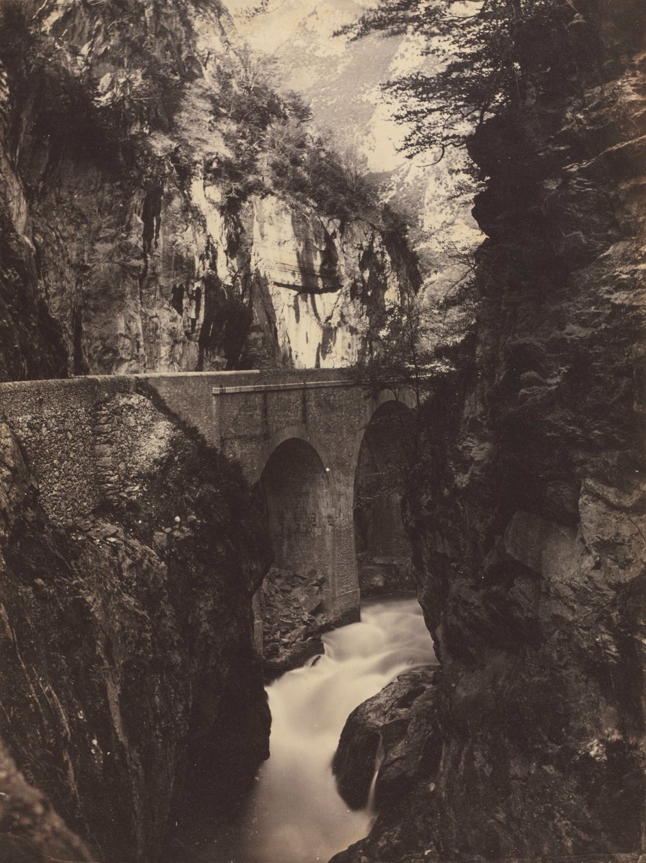 Straße nach Eaux-Chaudes, Pyrenäen recto, ca. 1855 von Farnham Maxwell Lyte