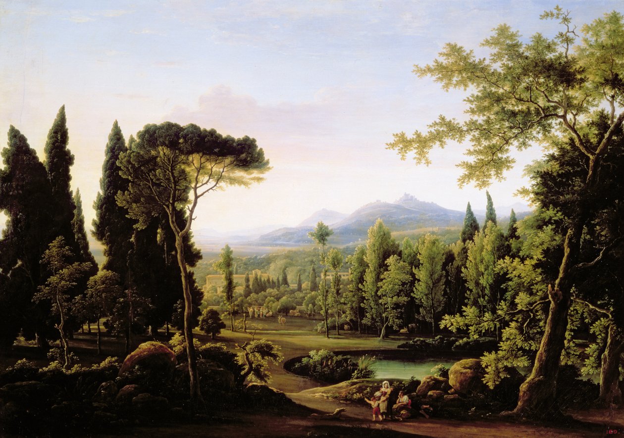 Ansicht der Villa Hadriana bei Rom von Fedor Mikhailovich Matveev