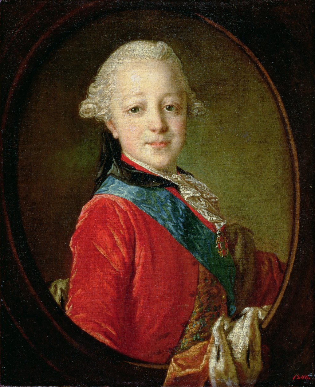 Porträt von Pavel Petrovich (1754-1801) 1761 von Fedor Stepanovich Rokotov
