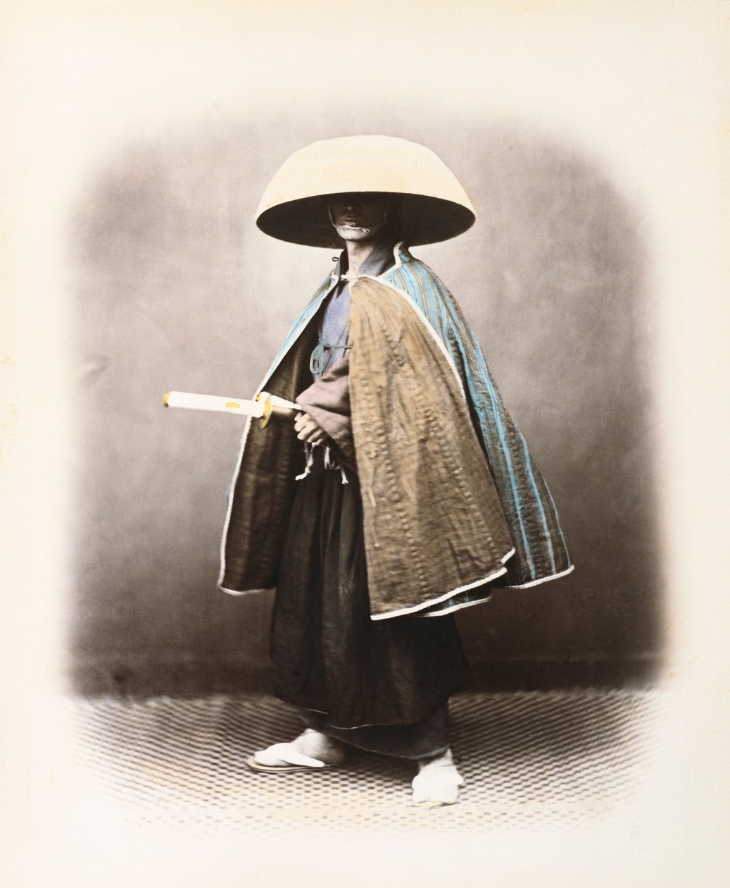 Ein japanischer Samurai in traditioneller Kleidung, ca. 1868 von Felice Beato