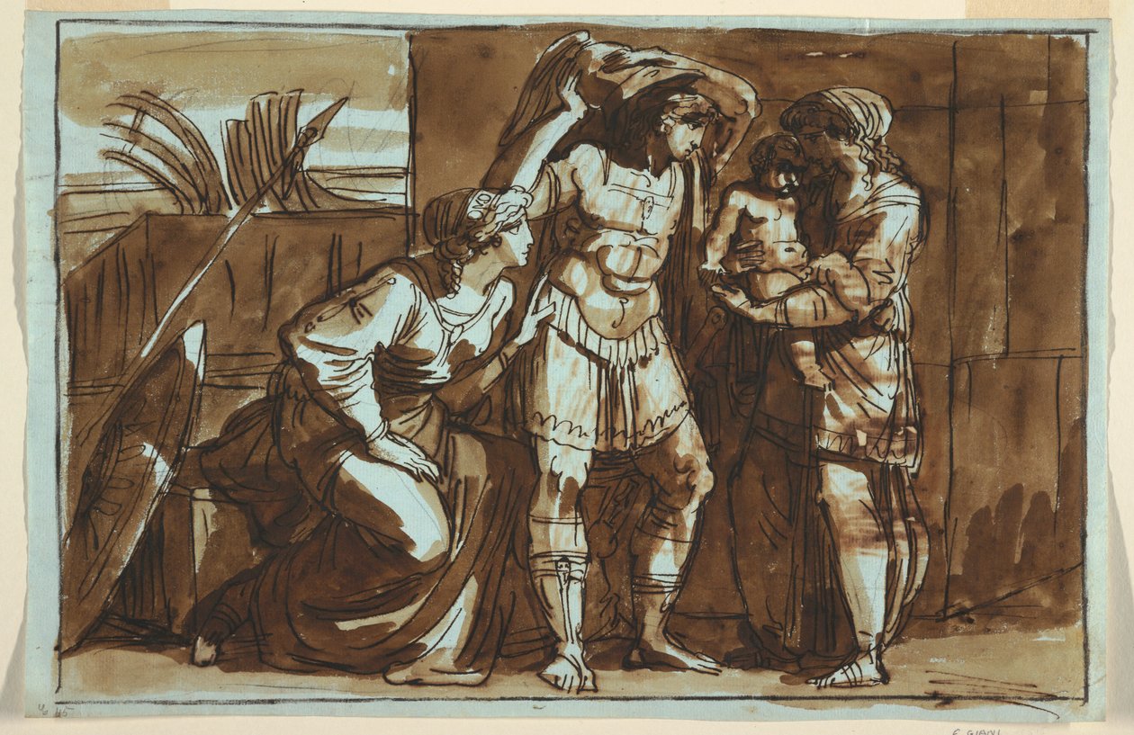 Hectors Abschied (Addio di Ettore a Andromaca), o.D. von Felice Giani