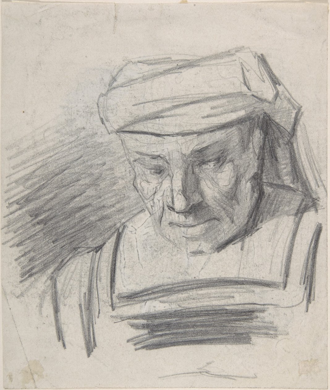 Kopf einer Figur mit Turban von Félicien Rops