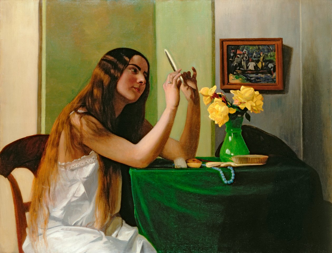 Am Frisiertisch, 1911 von Felix Edouard Vallotton