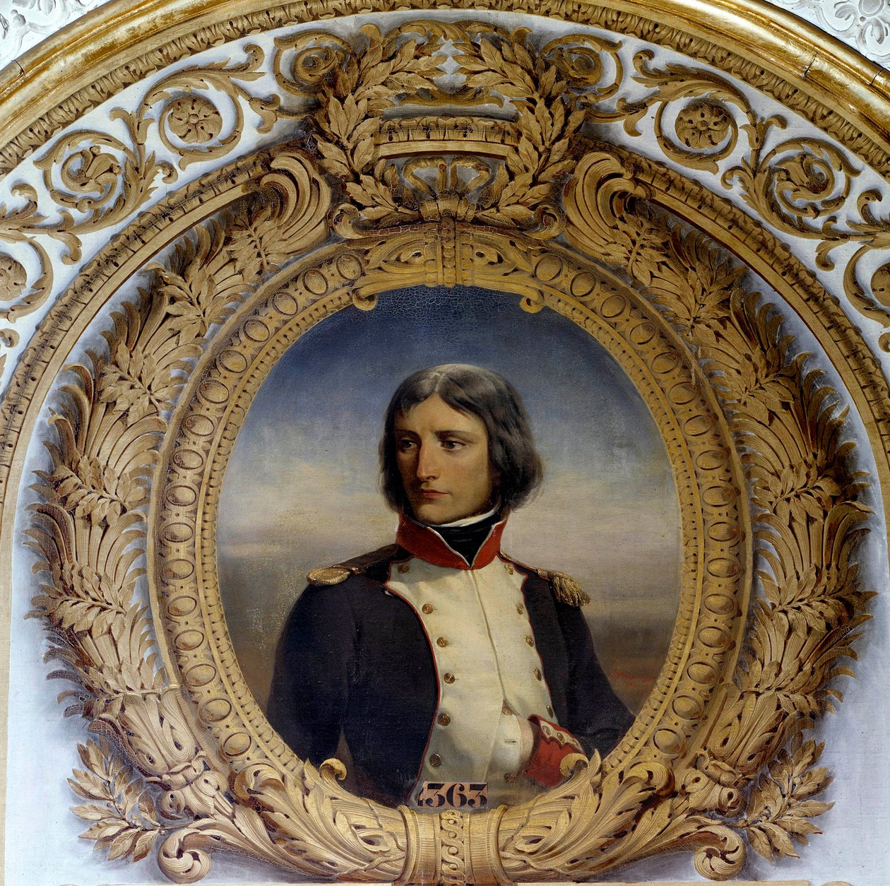 Porträt von Napoleon Bonaparte (1769-1821) in Uniform als Oberstleutnant des ersten Bataillons von Korsika im Jahr 1792 von Felix (after) Philippoteaux