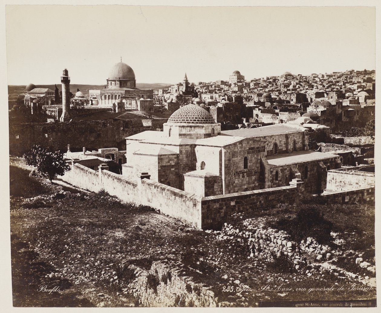 Eglise St. Anne, Bue Generale De Jerusalem #255 von Félix Bonfils