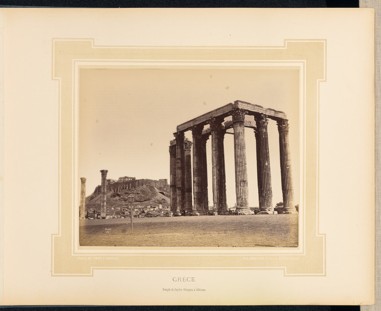 Griechenland: Tempel des Olympischen Zeus in Athen von Félix Bonfils