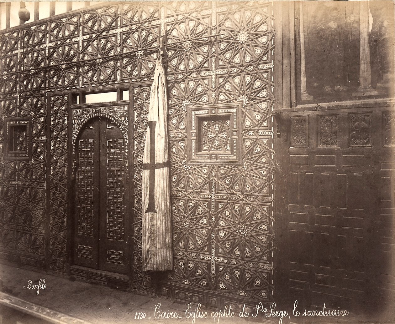 Ikonostase der koptischen Kirche St. Sergio in Kairo von Félix Bonfils