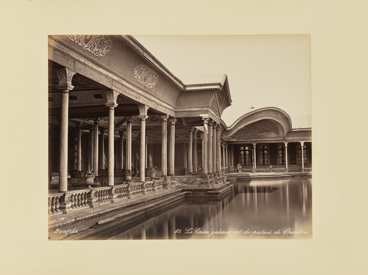 Kairo, Innenhöfe des Palastes von Choubra von Félix Bonfils