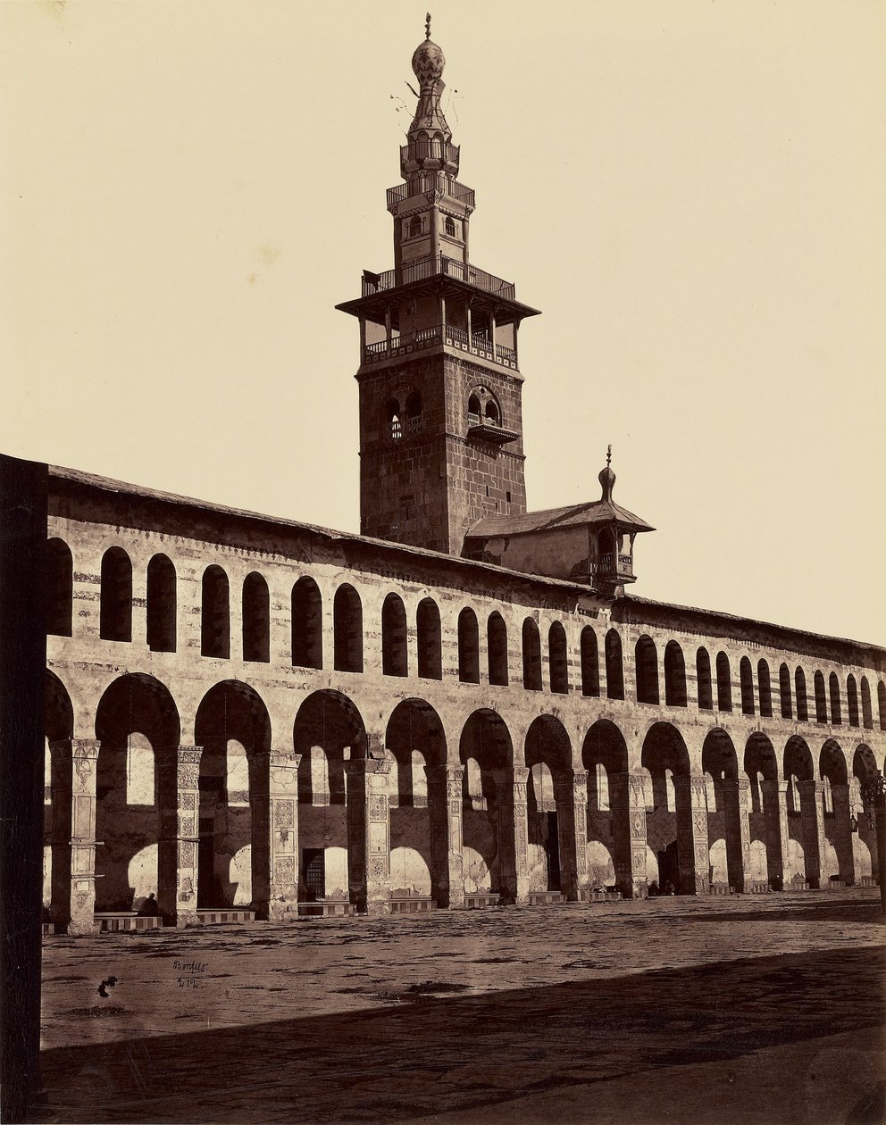 Minarett der Braut - Damaskus von Félix Bonfils