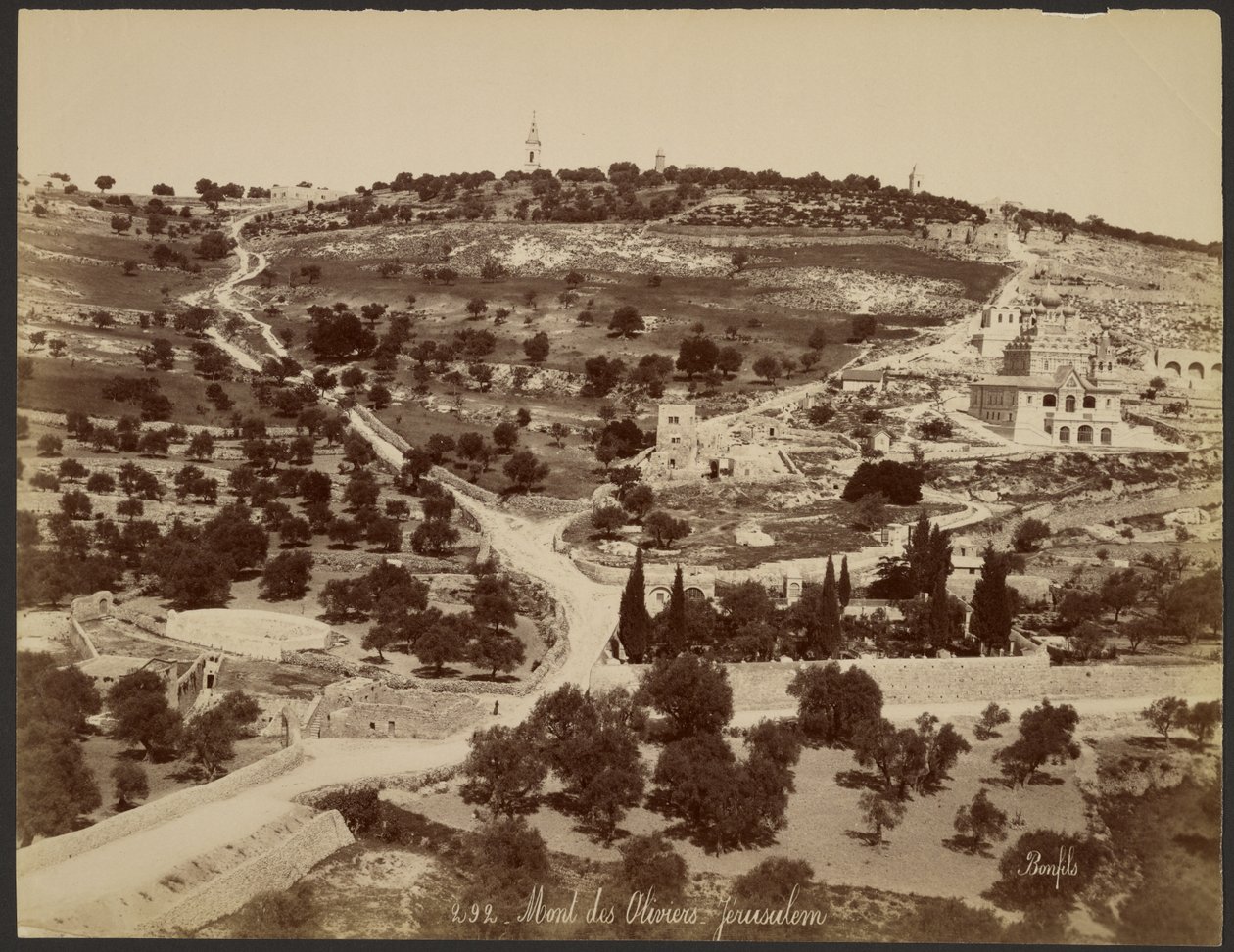 Ölberg, Jerusalem von Félix Bonfils