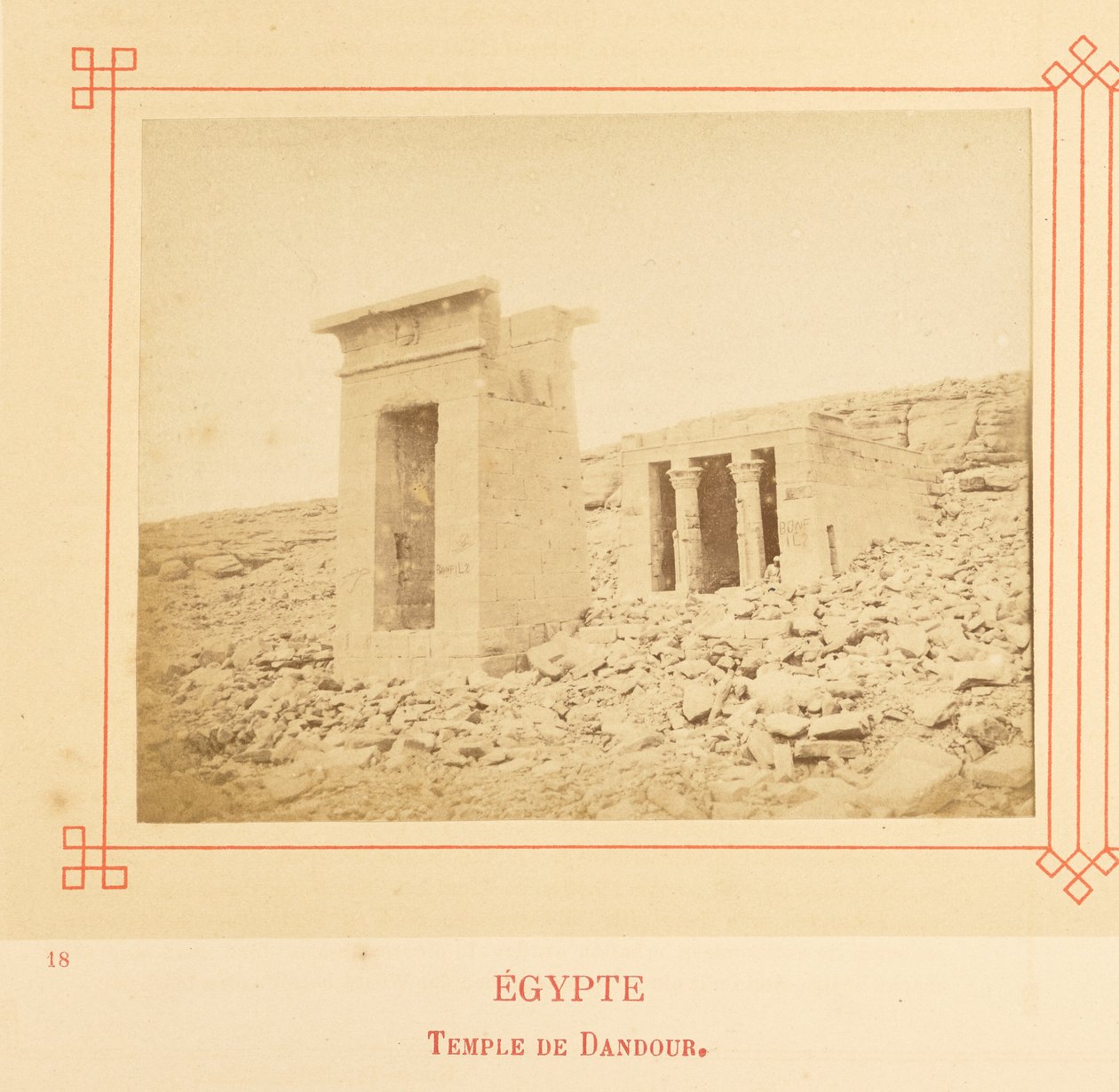 Tempel von Dandour von Félix Bonfils