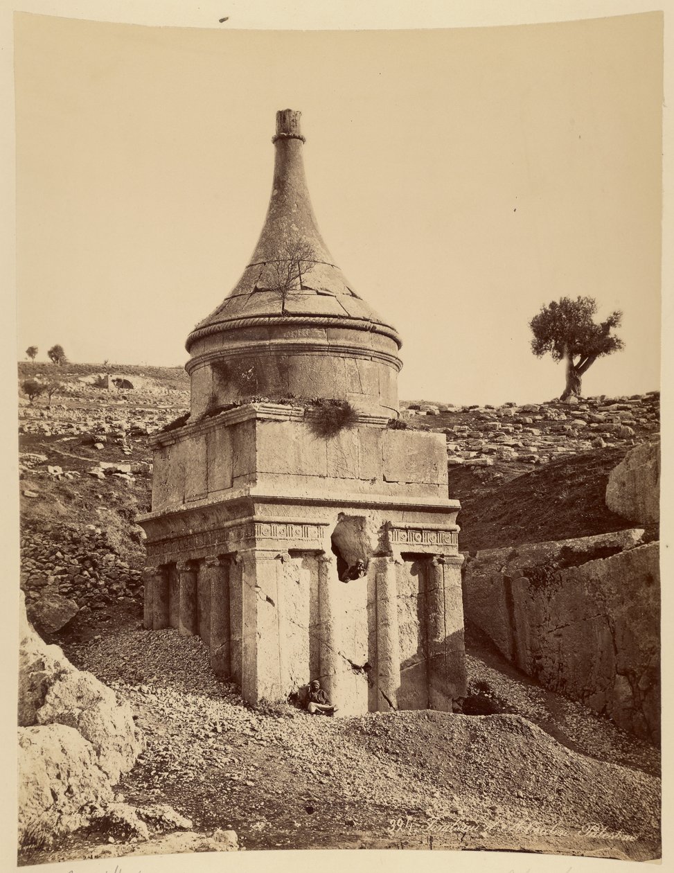 Grabmal von Absalom, Palästina von Félix Bonfils
