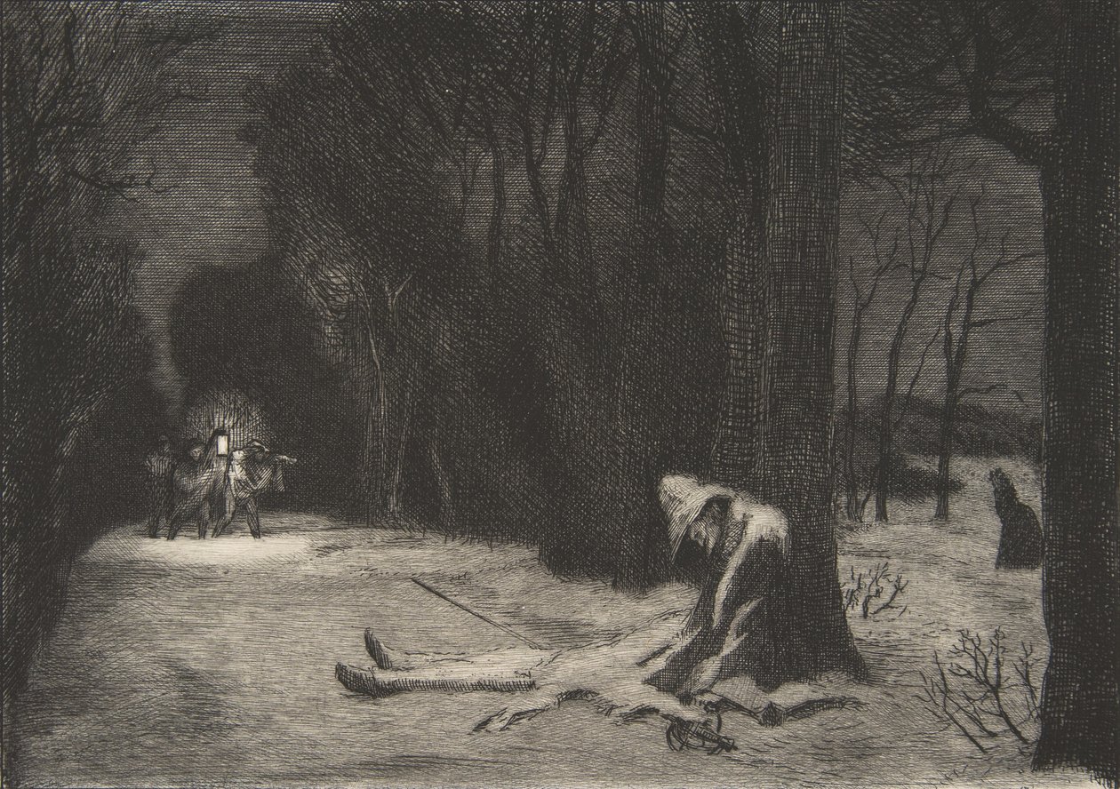 Der Tod von Matamore Kapitän Fracasse, 1864 von Felix Bracquemond