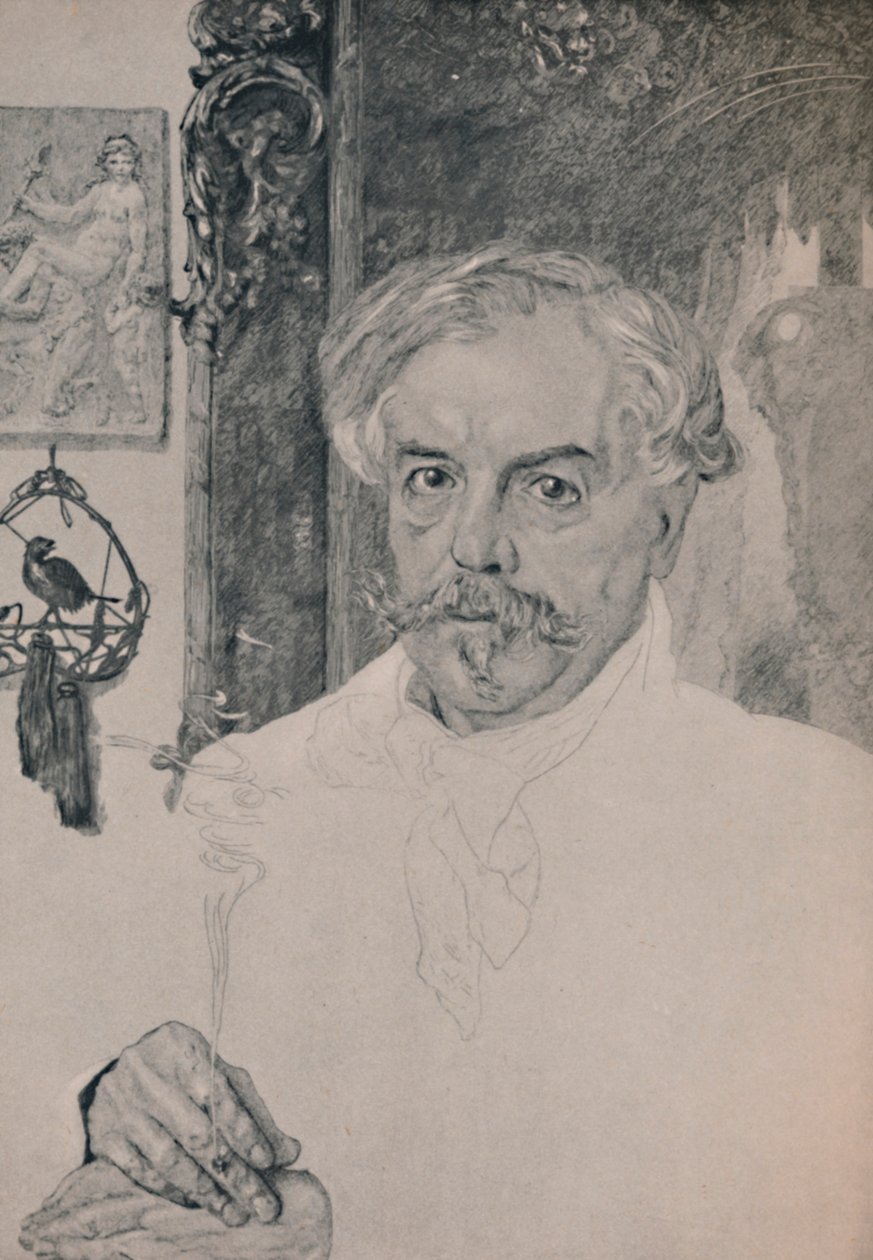 Porträt von Edmund De Goncourt von Felix Bracquemond