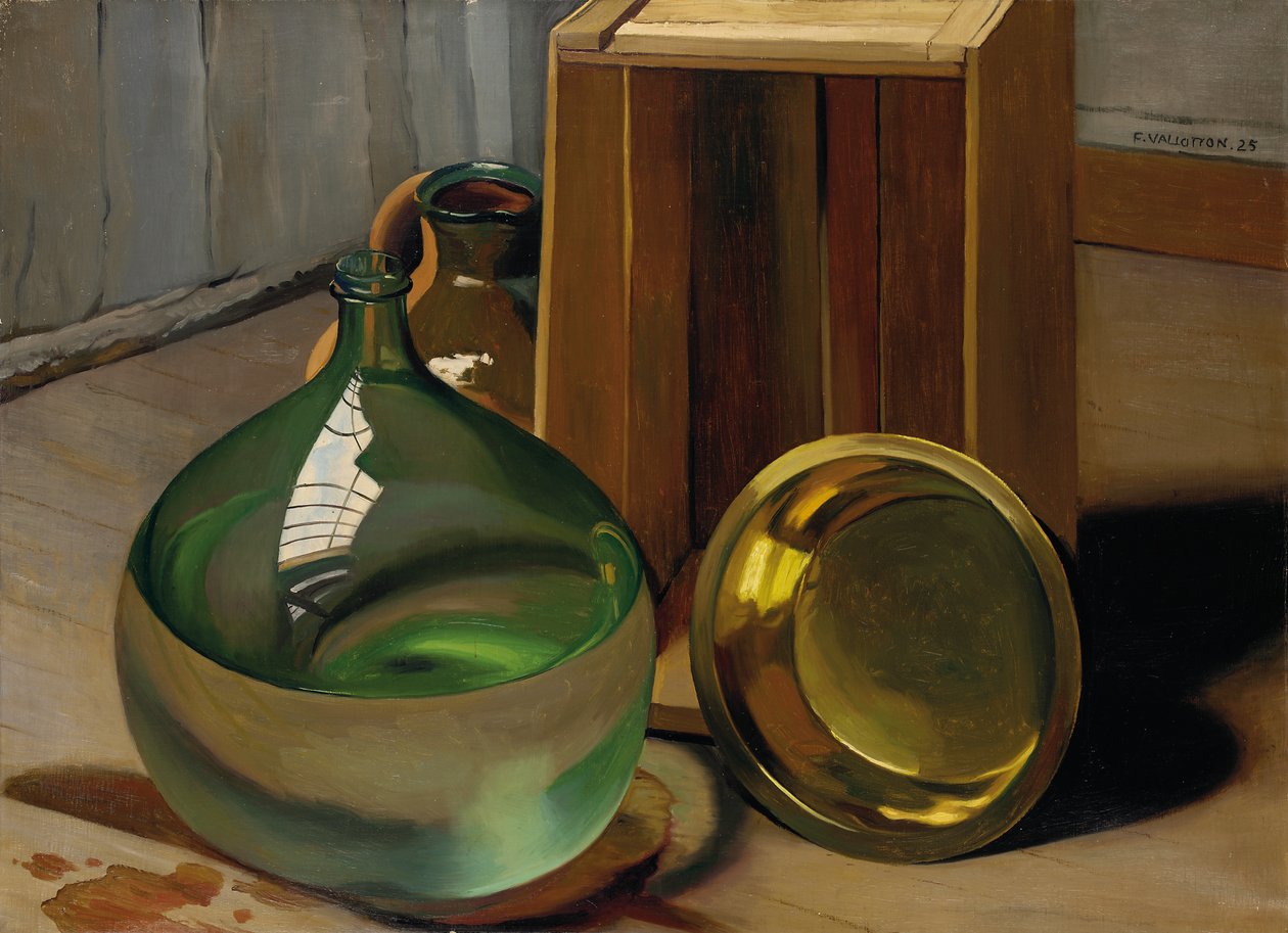 Dame-jeanne und Kiste, 1925 von Felix Edouard Vallotton
