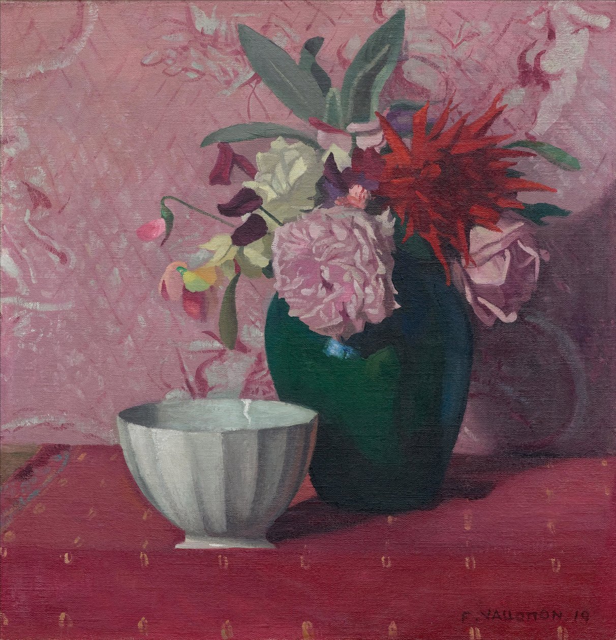 Grüne Vase und weiße Schale, 1919 von Felix Edouard Vallotton
