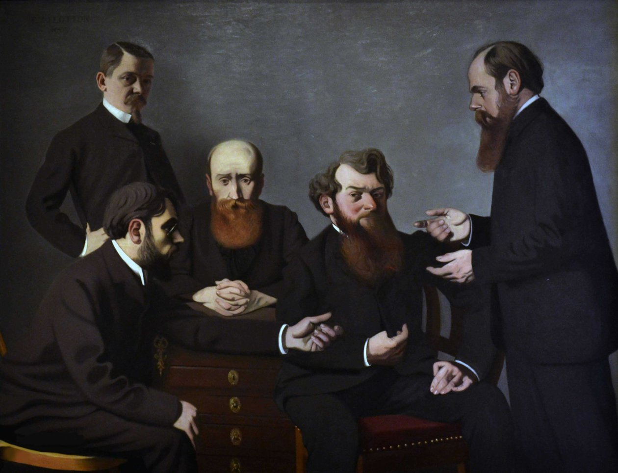 Die fünf Maler: Félix Vallotton, Pierre Bonnard, Édouard Vuillard... 1902-1903 von Felix Edouard Vallotton