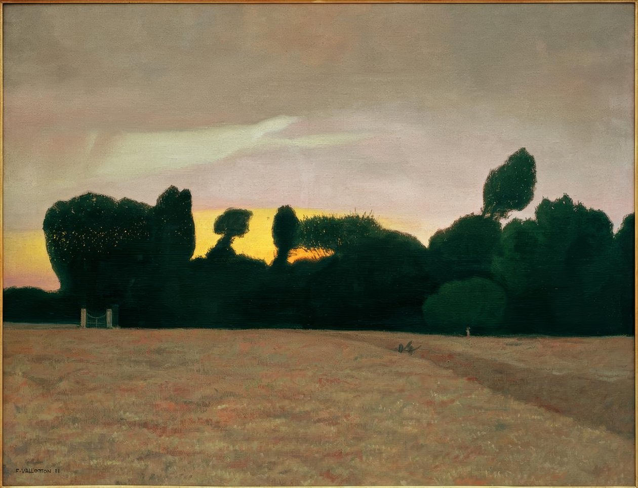 Landschaft in der Normandie, Sonnenuntergang von Felix Edouard Vallotton