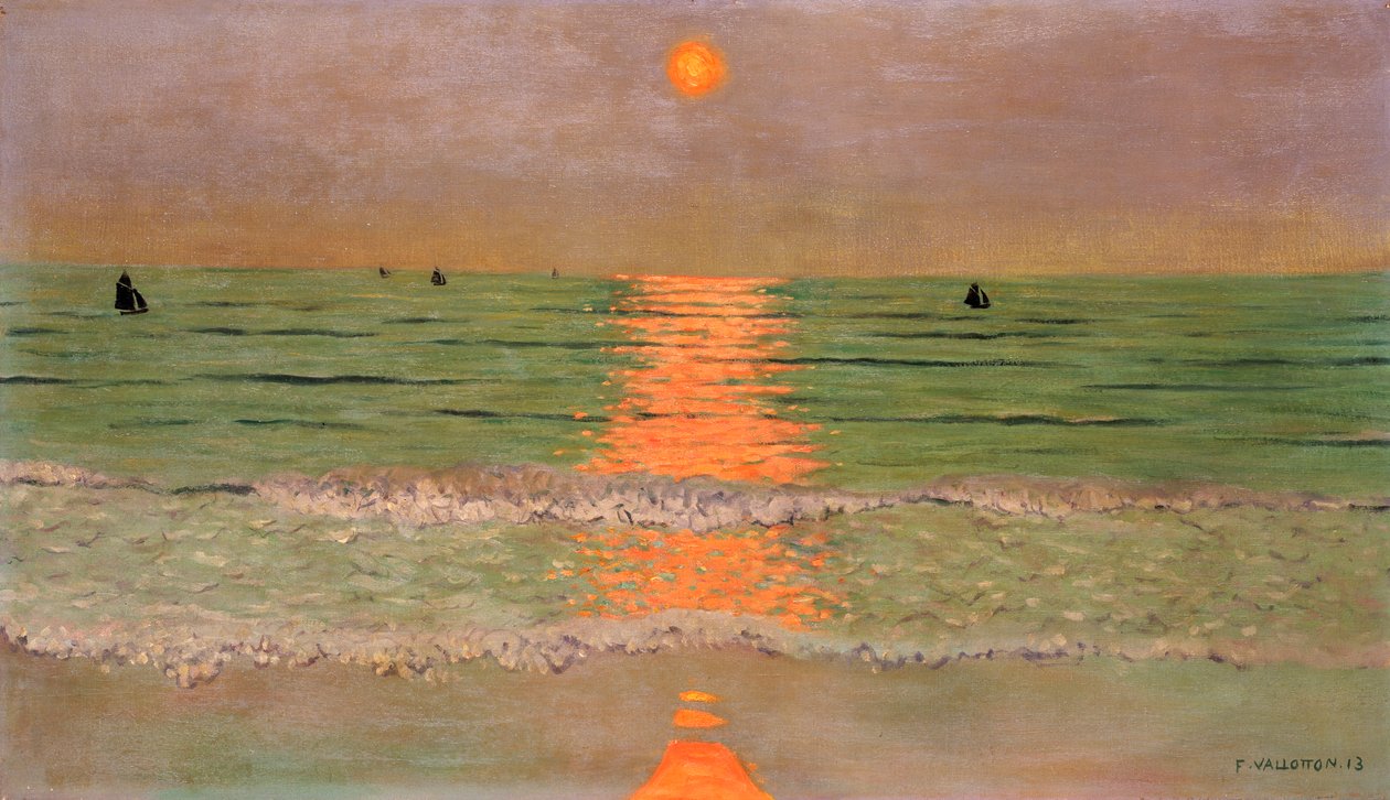 Sonnenuntergang, 1913 von Felix Edouard Vallotton