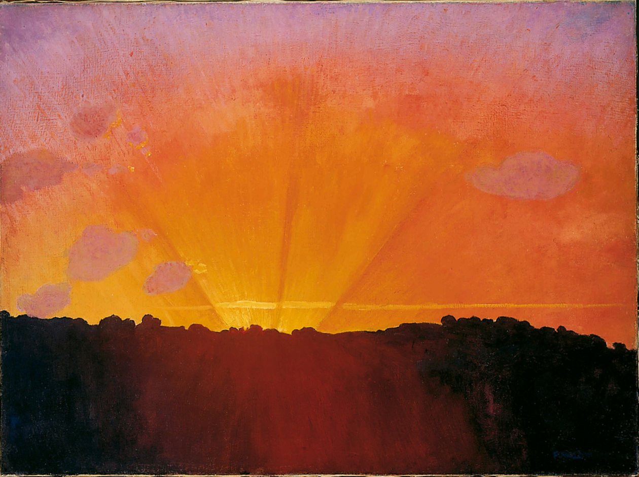 Sonnenuntergang, Oranger Himmel, 1910 von Felix Edouard Vallotton