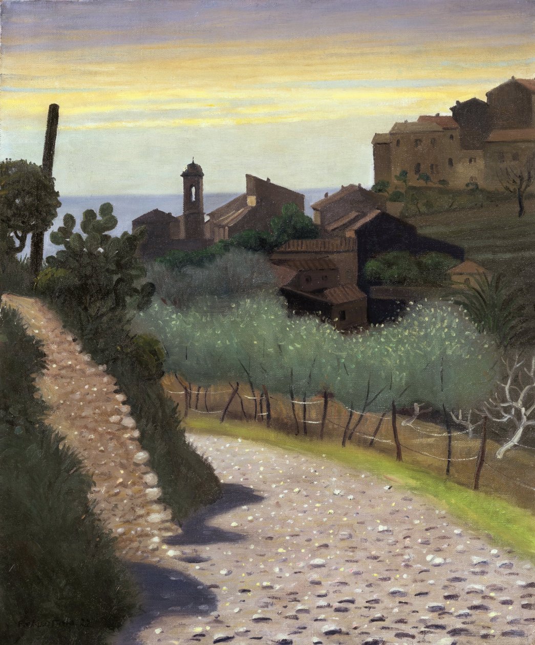Ansicht der Kirche Saint-Anne in Cagnes-sur-Mer, Alpes Maritimes von Felix Edouard Vallotton
