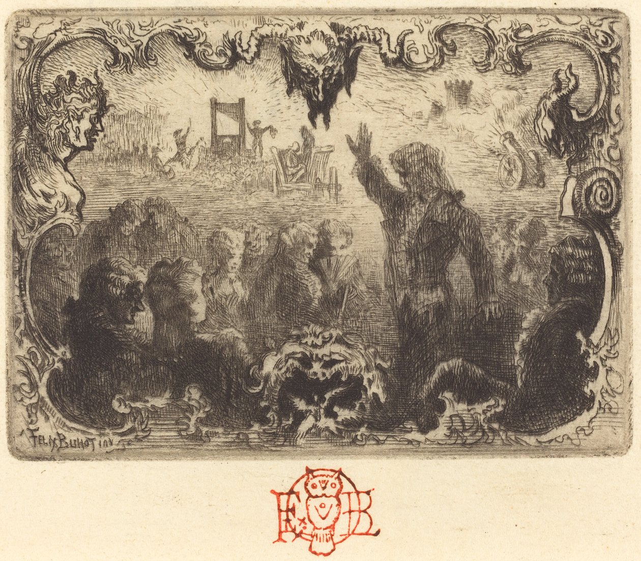 Jacques Cazottes Le Diable amoureux 3. Vignette, 1878 von Felix Hilaire Buhot