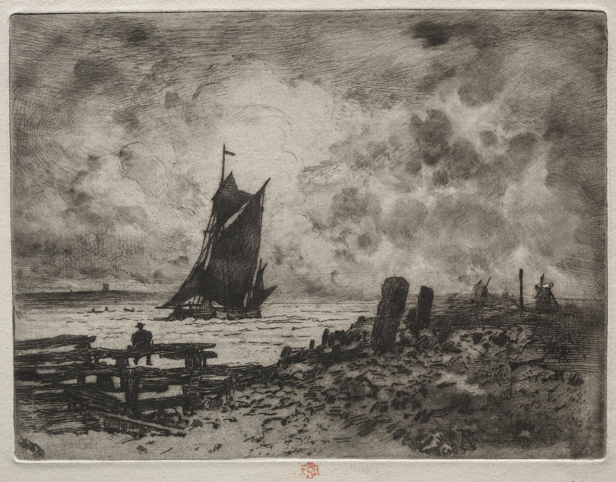 Der kleine Marine: Souvenir von Medway von Felix Hilaire Buhot