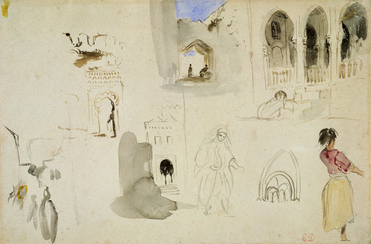 Die Kasbah, Tanger von Ferdinand Victor Eugene Delacroix