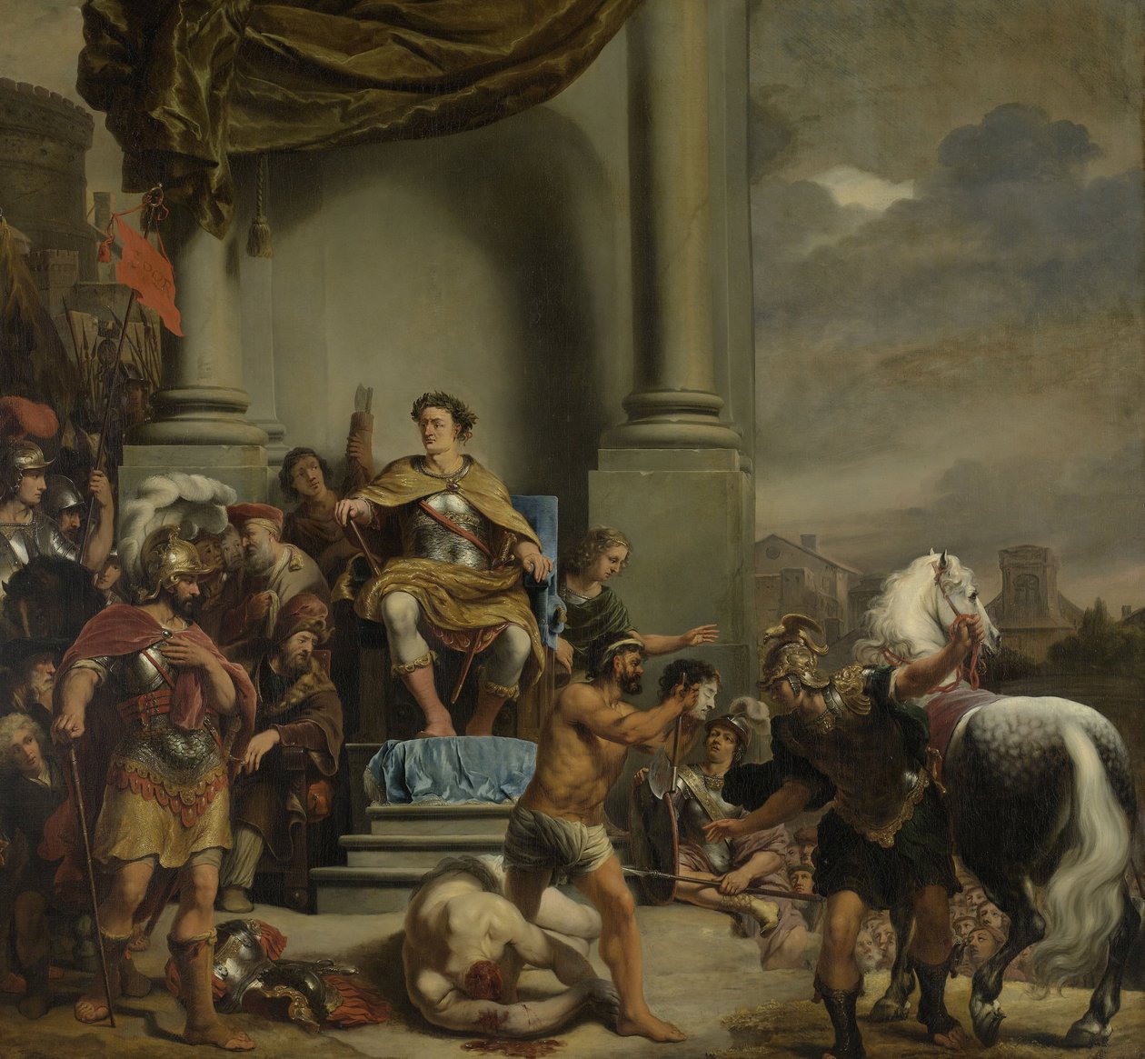 Konsul Titus Manlius Torquatus befiehlt die Enthauptung seines Sohnes, 1662-1664 von Ferdinand Bol