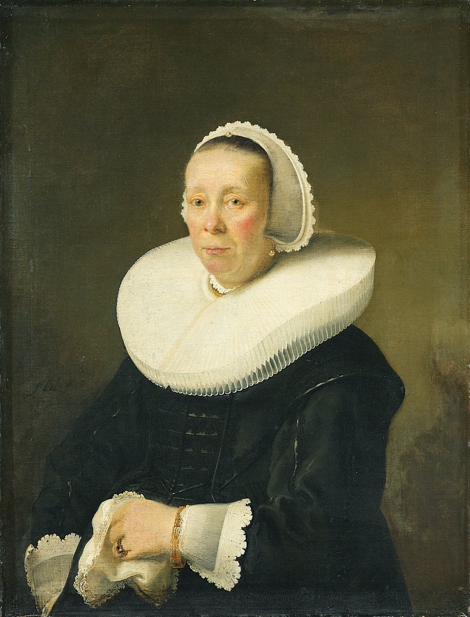 Porträt einer älteren Frau von Ferdinand Bol