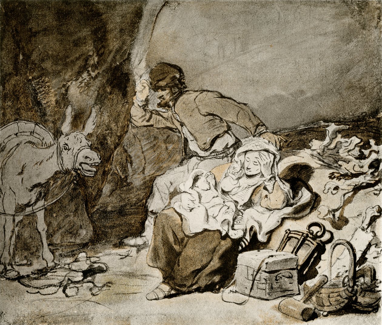 Ruhe auf der Flucht nach Ägypten von Ferdinand Bol