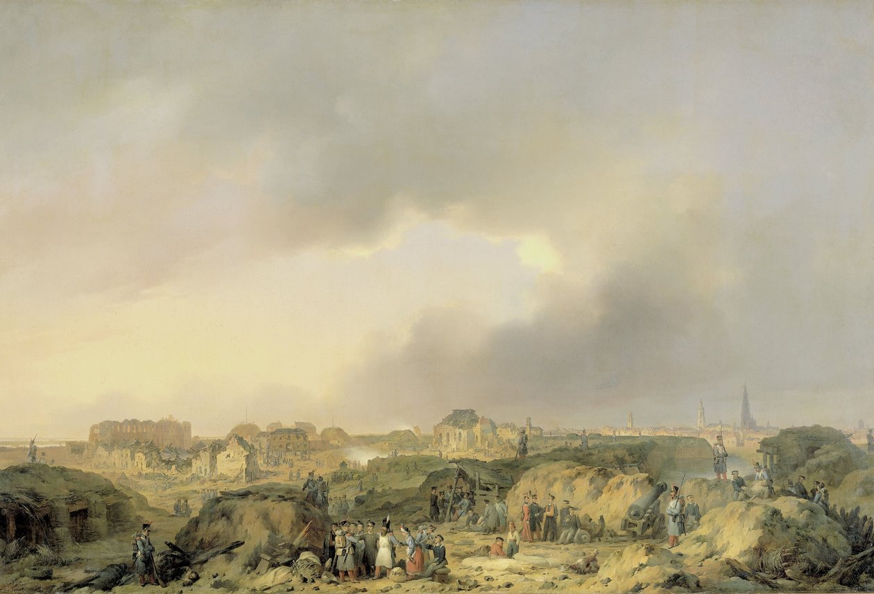 Die Zitadelle von Antwerpen kurz nach der Belagerung vom 19. November bis 23. Dezember 1832 und der Kapitulation der niederländischen Garnison an die Franzosen von Ferdinand De Braekeleer (I)