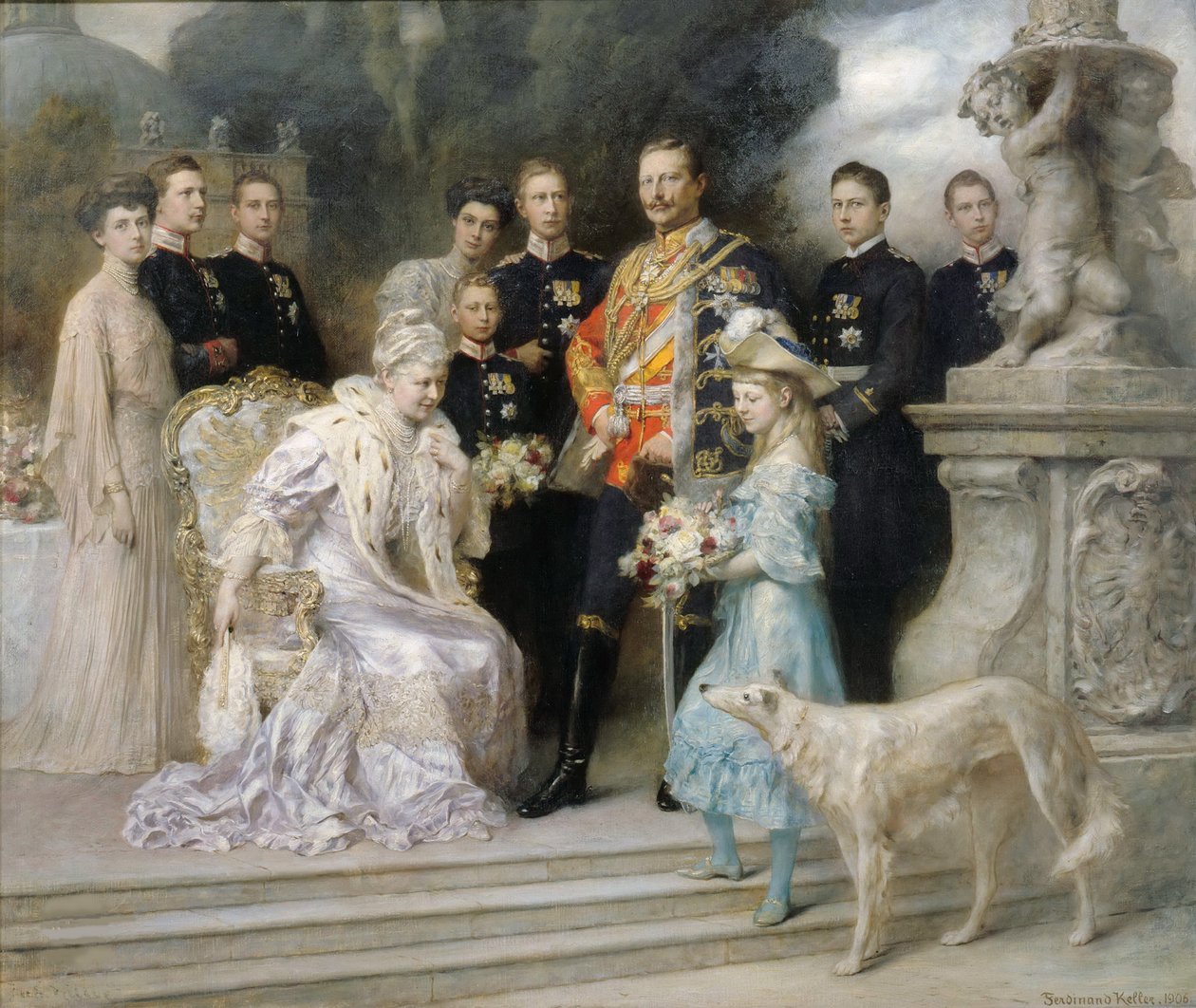 Gruppenporträt der kaiserlichen Familie anlässlich der Silberhochzeit, 1906 von Ferdinand. Keller