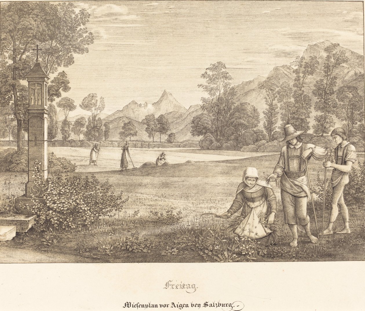 Freitag - Wiese vor Aigen bei Salzburg von Ferdinand Olivier