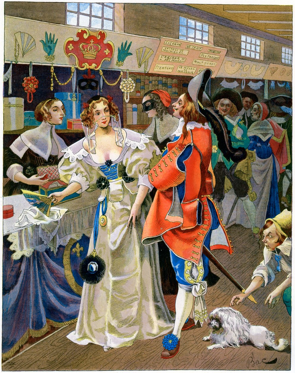 Les Galeries de Bois während der Herrschaft von Ludwig XIII., 17. Jahrhundert, ca. 1870-1950 von Ferdinand Sigismund Bac