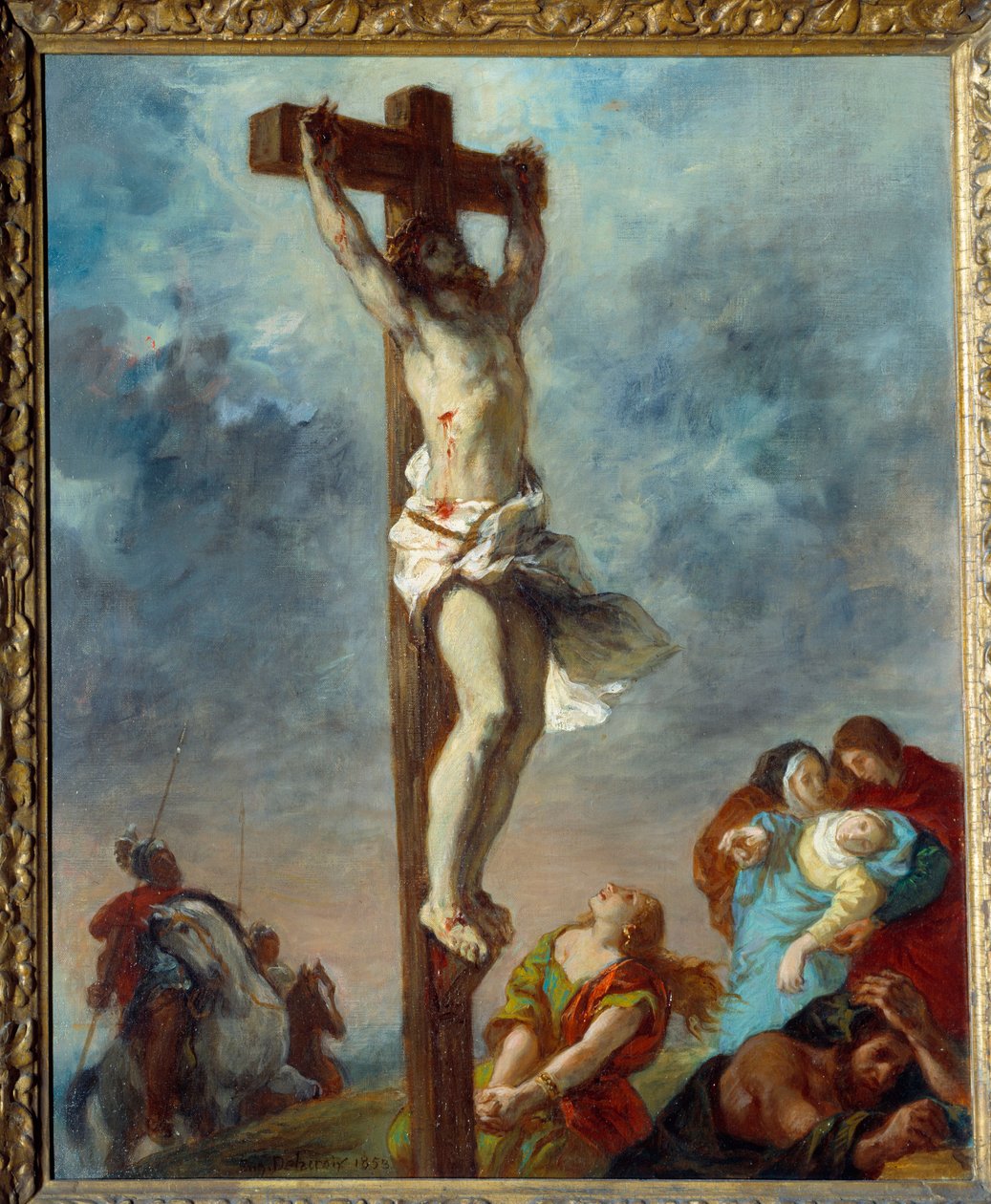 Christus am Kreuz. Gemälde von Eugene Delacroix (1798-1863) von Ferdinand Victor Eugene Delacroix