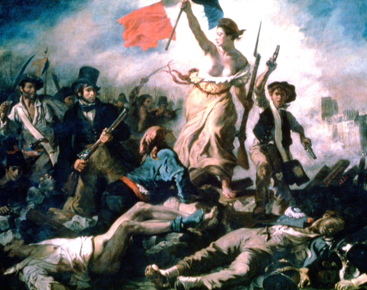 Die Freiheit führt das Volk von Ferdinand Victor Eugene Delacroix