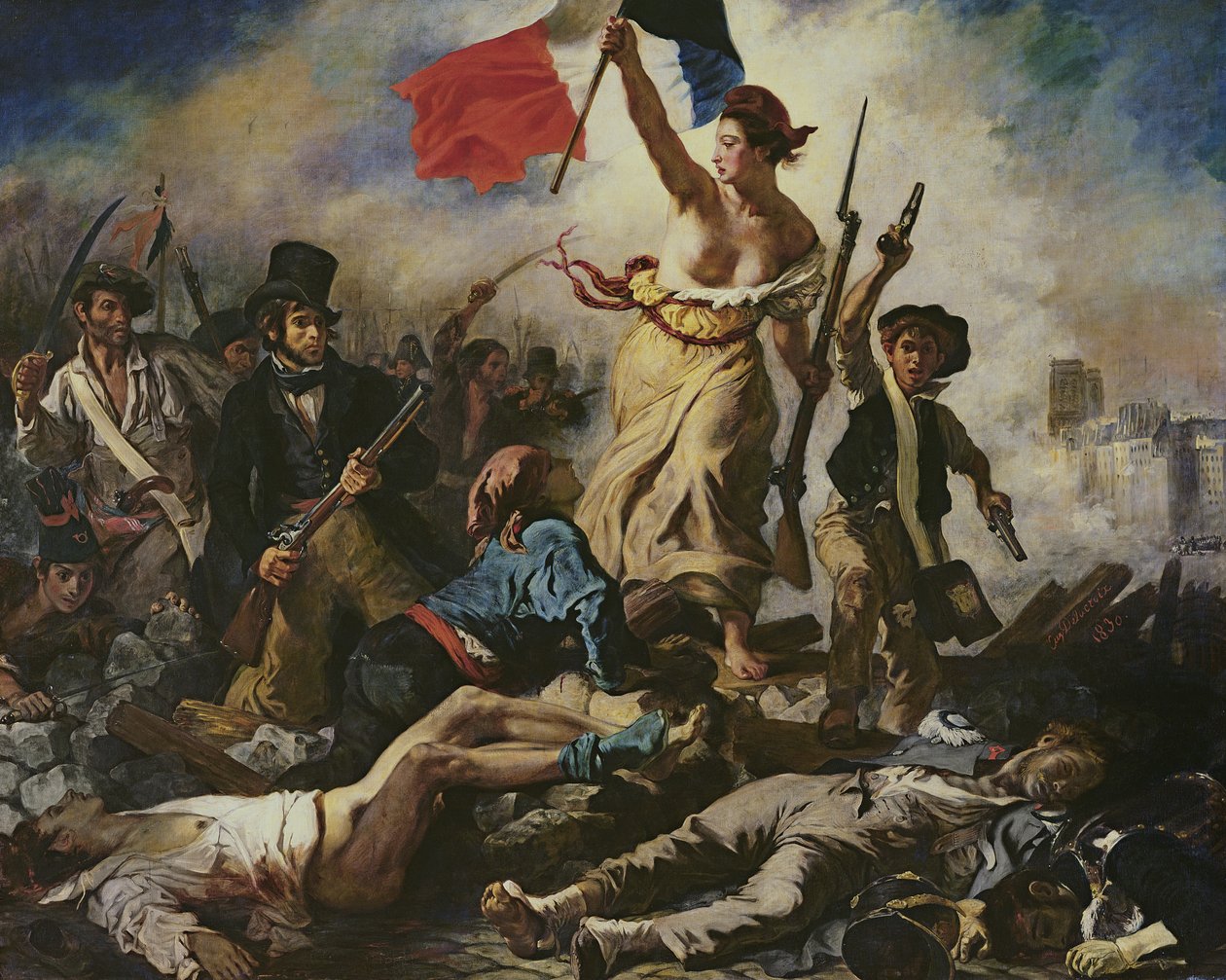 Die Freiheit führt das Volk, 28. Juli 1830 von Ferdinand Victor Eugene Delacroix