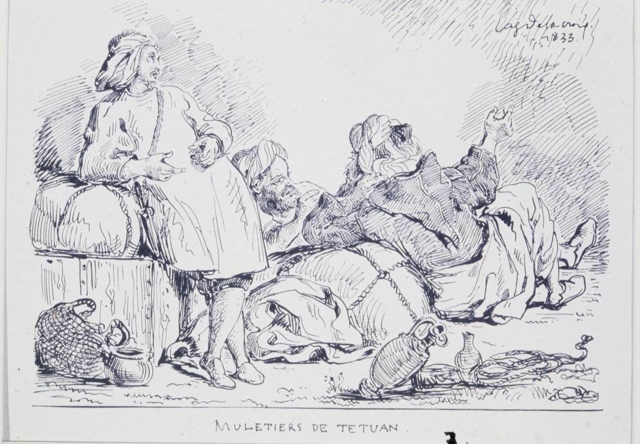 Maultiertreiber aus Tetuán, 1833 von Ferdinand Victor Eugene Delacroix