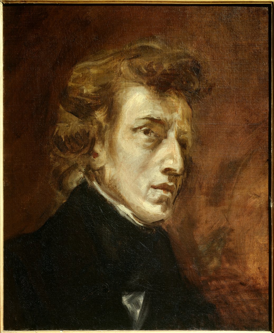Porträt von Frederic Chopin von Ferdinand Victor Eugene Delacroix